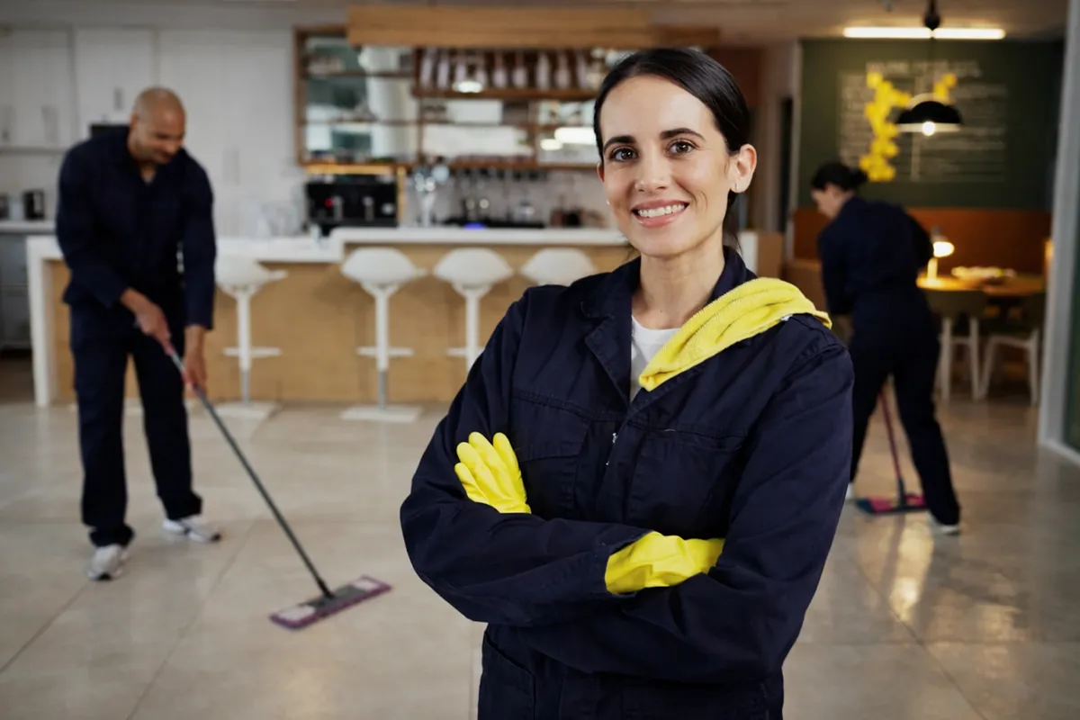 Equipe de limpeza para festas e eventos